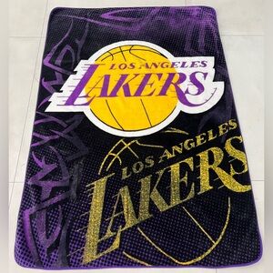 Lakers plush purple and yellow blanket 80” x 55”